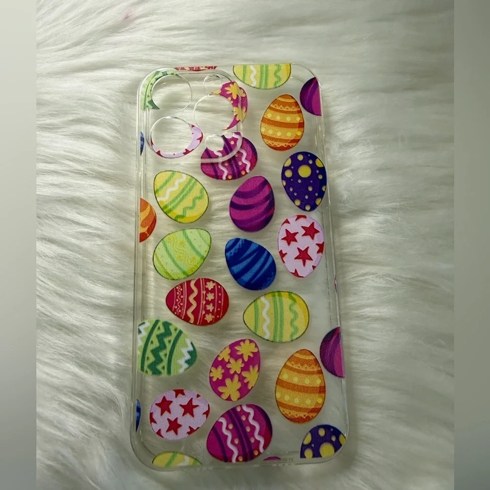 🩷5/$10 IPhone 15 max pro Colorful Easter Egg Phone Case